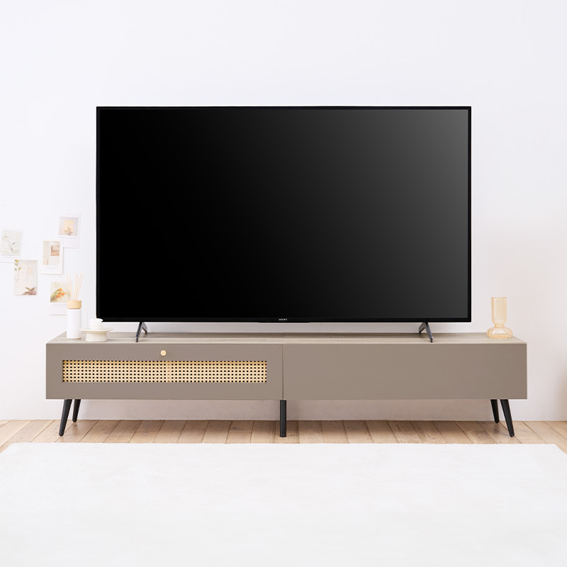 ラタン調 大型 テレビ台